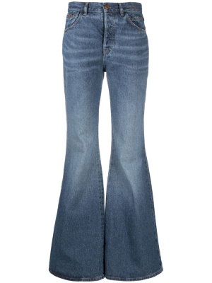 

Recycled Cotton Denim Flared Jeans, Chloé Recycled Cotton Denim Flared Jeans