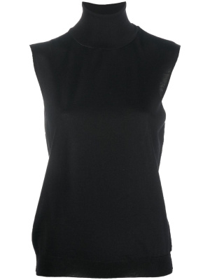 

Roll-neck sleeveless knitted top, Maison Margiela Roll-neck sleeveless knitted top