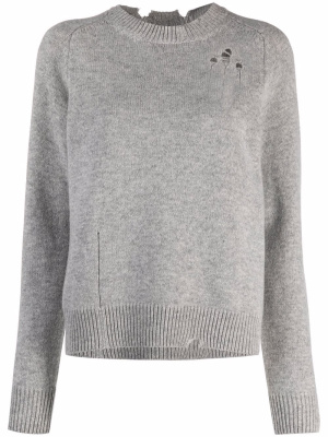 

Distressed side-slit jumper, Maison Margiela Distressed side-slit jumper