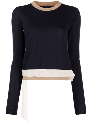 

Draped detail crew-neck jumper, Maison Margiela Draped detail crew-neck jumper