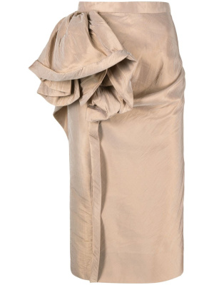 

Floral-detail midi skirt, Maison Margiela Floral-detail midi skirt