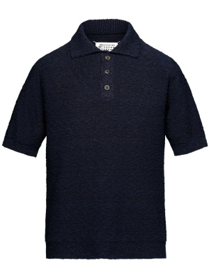 

Tonal fine-knit polo shirt, Maison Margiela Tonal fine-knit polo shirt