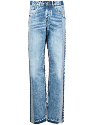 

Panelled high-rise jeans, Maison Margiela Panelled high-rise jeans
