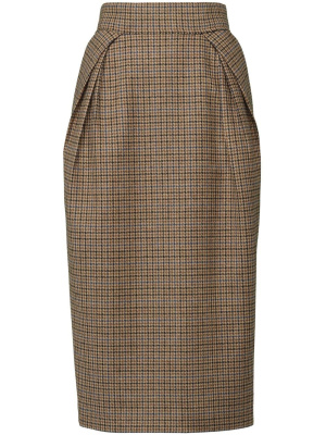 

Houndstooth wool midi skirt, Maison Margiela Houndstooth wool midi skirt