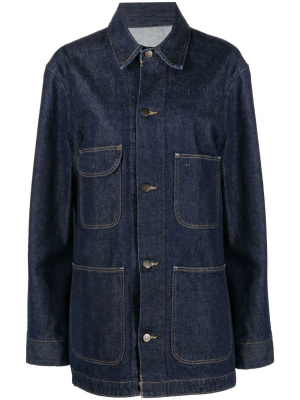 

Contrast-stitching denim jacket, Maison Margiela Contrast-stitching denim jacket