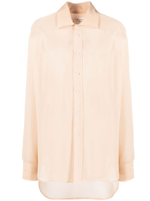 

Oversized four-stitch silk shirt, Maison Margiela Oversized four-stitch silk shirt