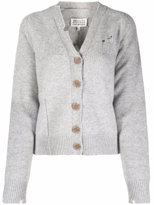 

Distressed button-down cardigan, Maison Margiela Distressed button-down cardigan