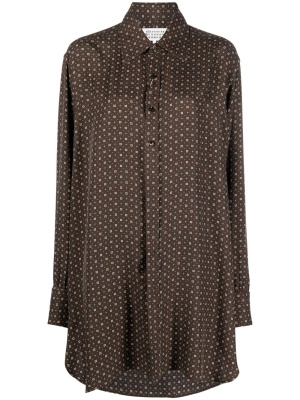 

Tie-print silk shirt, Maison Margiela Tie-print silk shirt