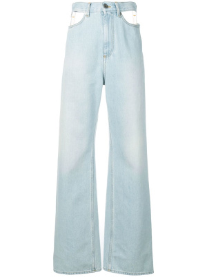 

Cut-out wide leg jeans, Maison Margiela Cut-out wide leg jeans