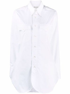 

Pointed-collar button-front shirt, Maison Margiela Pointed-collar button-front shirt