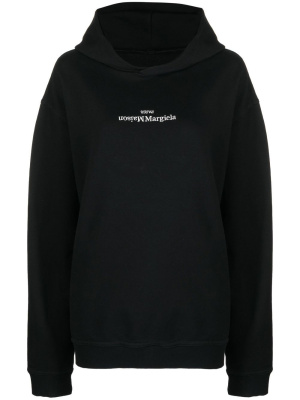 

Logo-print long-sleeve hoodie, Maison Margiela Logo-print long-sleeve hoodie