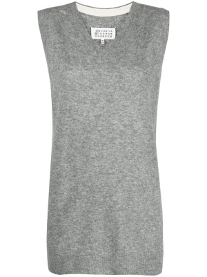 

Long-line knitted vest, Maison Margiela Long-line knitted vest