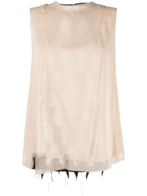 

Cut-out detail sleeveless blouse, Maison Margiela Cut-out detail sleeveless blouse