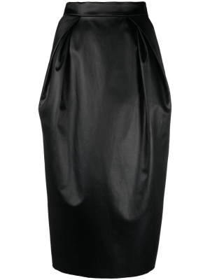 

Pleat-detail midi skirt, Maison Margiela Pleat-detail midi skirt