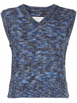 

Melange-knit vest, Maison Margiela Melange-knit vest