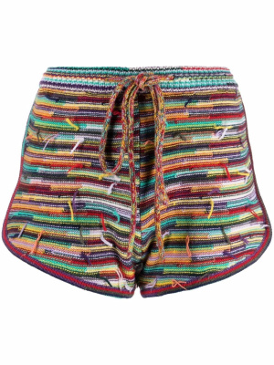 

Horizontal-stripe knitted shorts, Chloé Horizontal-stripe knitted shorts