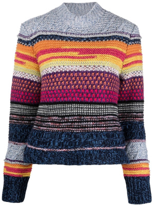 

Striped mock neck jumper, Chloé Striped mock neck jumper