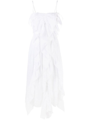 

Ruffled-detailing voile midi dress, Chloé Ruffled-detailing voile midi dress