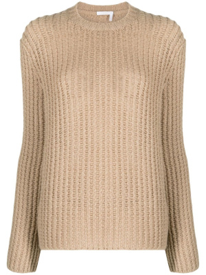

Crew-neck waffle-knit jumper, Chloé Crew-neck waffle-knit jumper