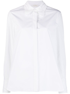 

Floral-embroidery cotton shirt, Chloé Floral-embroidery cotton shirt