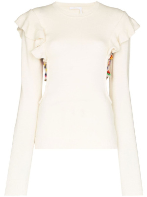 

Ruffled cut-out jumper, Chloé Ruffled cut-out jumper