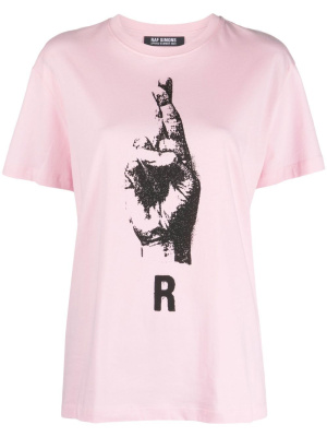 

Graphic-print cotton T-shirt, Raf Simons Graphic-print cotton T-shirt