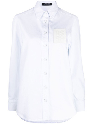 

Logo-patch long-sleeve shirt, Raf Simons Logo-patch long-sleeve shirt