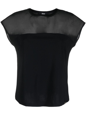 

Tulle-panel T-shirt, Herno Tulle-panel T-shirt