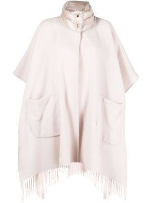 

Panelled wool-cashmere blend cape, Herno Panelled wool-cashmere blend cape