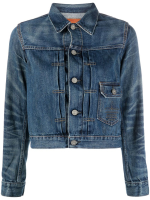 

Stonewashed cropped denim jacket, Ralph Lauren RRL Stonewashed cropped denim jacket