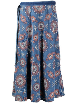 

Ronan patterned midi wrap skirt, Ralph Lauren RRL Ronan patterned midi wrap skirt
