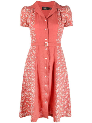

Lori embroidered-detail shirt dress, Ralph Lauren RRL Lori embroidered-detail shirt dress