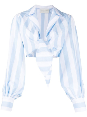 

Cropped tie-waist shirt, WOERA Cropped tie-waist shirt