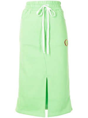

Logo-embroidered jersey midi skirt, Goodboy Logo-embroidered jersey midi skirt