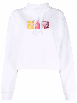 

Logo-print drawstring jumper, Calvin Klein Jeans Logo-print drawstring jumper