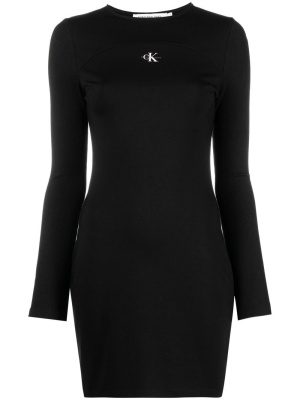 

Logo-print open back dress, Calvin Klein Jeans Logo-print open back dress