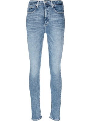

Logo-embroidered skinny jeans, Calvin Klein Jeans Logo-embroidered skinny jeans
