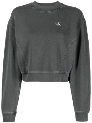 

Logo-print washed sweatshirt, Calvin Klein Jeans Logo-print washed sweatshirt