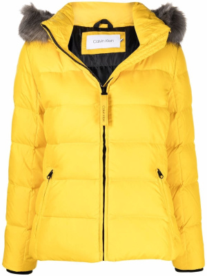 

Faux-fur hood padded jacket, Calvin Klein Faux-fur hood padded jacket