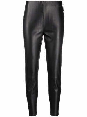 

Cropped faux-leather leggings, Calvin Klein Cropped faux-leather leggings