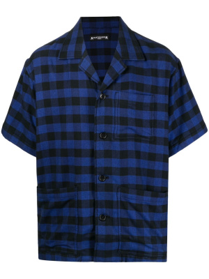 

Plaid-check embroidered shirt, Mastermind World Plaid-check embroidered shirt
