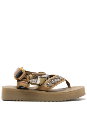 

Stud-detail slingback sandals, Suicoke Stud-detail slingback sandals