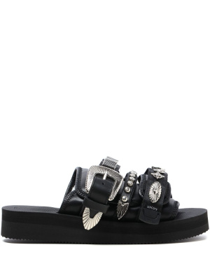 

Stud-embellished platform slides, Suicoke Stud-embellished platform slides