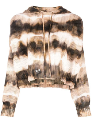 

Oversize ribbed-knit hoodie, AMIRI Oversize ribbed-knit hoodie