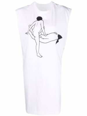 

X Tomaga printed sleeveless T-shirt dress, Lemaire X Tomaga printed sleeveless T-shirt dress