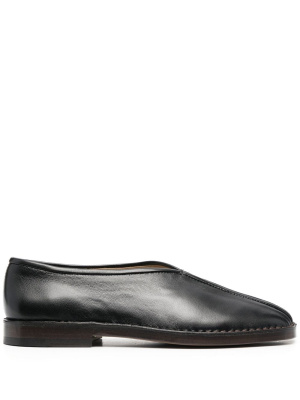 

Square-toe leather loafers, Lemaire Square-toe leather loafers
