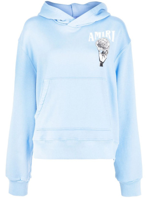 

Logo-print cotton hoodie, AMIRI Logo-print cotton hoodie