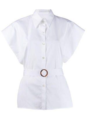 

Belted short-sleeved shirt, Victoria Victoria Beckham Belted short-sleeved shirt