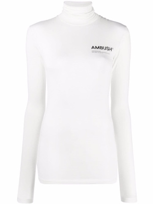 

Logo-print roll-neck T-shirt, AMBUSH Logo-print roll-neck T-shirt