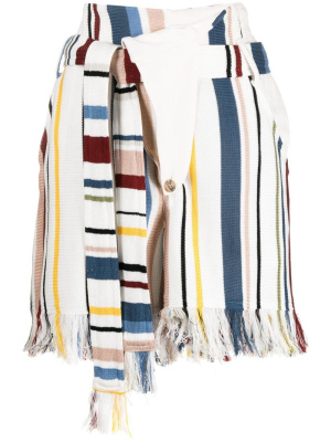 

Frayed-hem striped shorts, AMBUSH Frayed-hem striped shorts